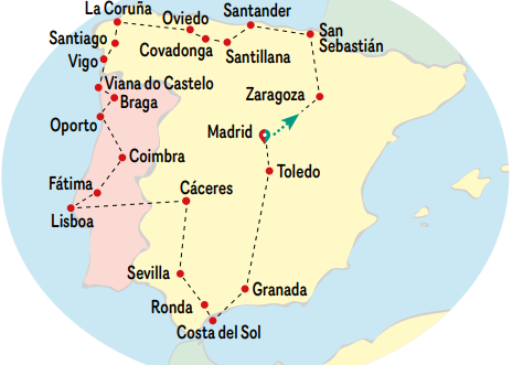 Mapa del viaje